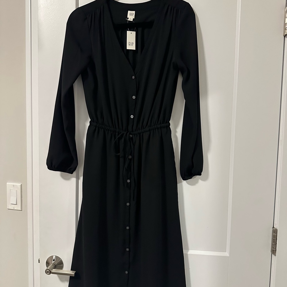 GAP Black Long Sleeve Dress